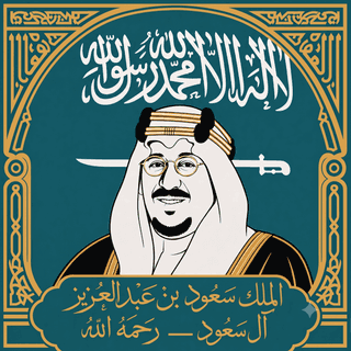 Portrait of King Saud bin Abdulaziz Al Saud